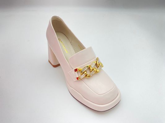 Женщины белые высокие каблуки с толстыми подошвами и легко снять летом для леди